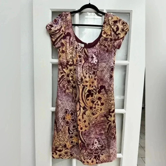 Anthropologie | Suzi Chin | 100% Silk Bohemian Dress Size 10 Medium M - Picture 9 of 9